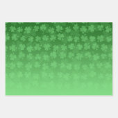 St. Patrick's Day Green Kleeblatts ombre pattern Geschenkpapier Set (Vorderseite 2)