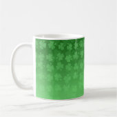 St. Patrick's Day Green Kleeblatts ombre pattern Kaffeetasse (Links)