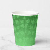 St. Patrick's Day Green Kleeblatts ombre pattern Pappbecher (Rechts)
