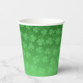 St. Patrick's Day Green Kleeblatts ombre pattern Pappbecher (Vorderseite)