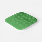 St. Patrick's Day Green Kleeblatts ombre pattern Pappteller (Gewinkelt)