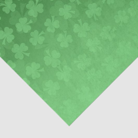 St. Patrick's Day Green Kleeblatts ombre pattern Seidenpapier (Ausschnitt)