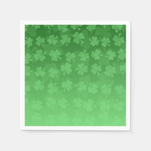 St. Patrick's Day Green Kleeblatts ombre pattern Serviette (Vorderseite)