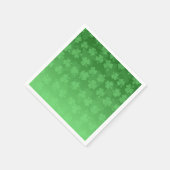 St. Patrick's Day Green Kleeblatts ombre pattern Serviette (Ecke)