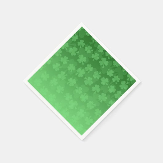 St. Patrick's Day Green Kleeblatts ombre pattern Serviette (Ecke)