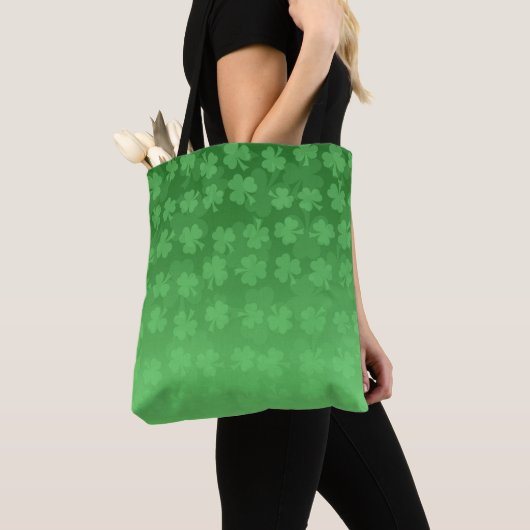 St. Patrick's Day Green Kleeblatts ombre pattern Tasche (Von Nahem)