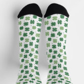 St Patrick's Day Green Kleeblatts Socken (Oben)