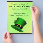 St Patrick's Day Green Leprechaun Hat Irish Pub Flyer (Hand)