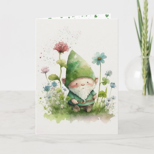 St. Patrick's Day Green Leprechaun Karte (Vorderseite)