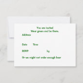 St.Patrick's Day, Green Leprechauns UAWG Einladung (Rückseite)