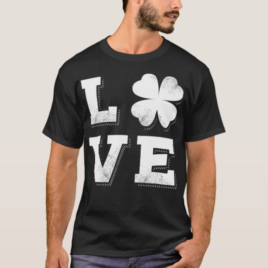 St Patricks Day Green Men Women Kinder LIEBE T-Shirt (Vorderseite)