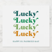 St. Patrick's Day Green & Orange Lucky Bierflaschenetikett (Einzelnes Label)
