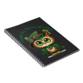 St. Patrick's Day Green Owl Notizblock (Rechte Seite)