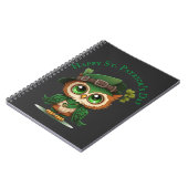 St. Patrick's Day Green Owl Notizblock (Linke Seite)