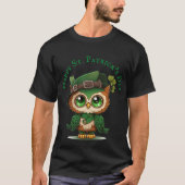 St. Patrick's Day Green Owl personalisiert T-Shirt (Vorderseite)