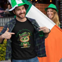 St. Patrick's Day Green Owl personalisiert