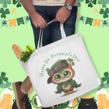 St. Patrick's Day Green Owl