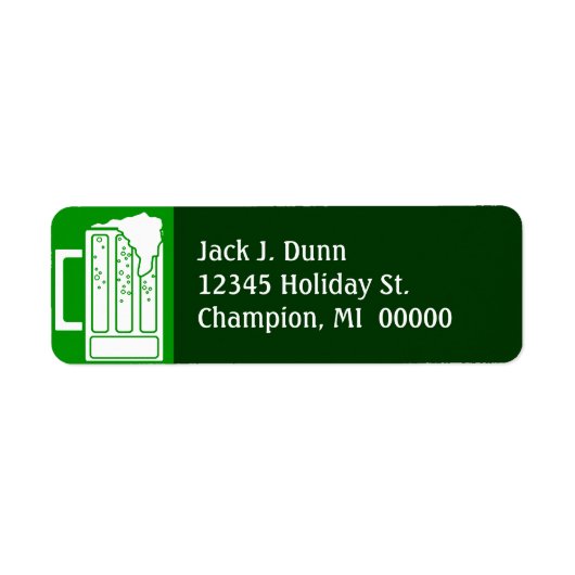 St. Patrick's Day Green Party Beer Address Labels (Vorne)