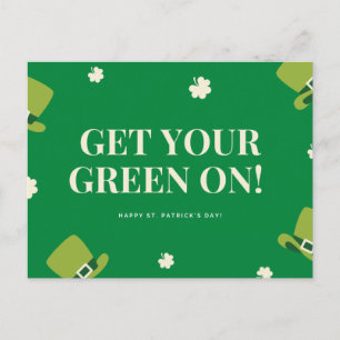 St Patricks Day Green Postkarte