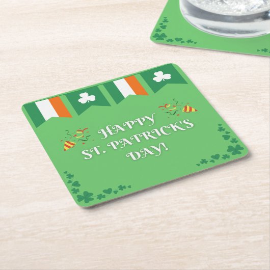 St. Patricks Day Green Rechteckiger Pappuntersetzer (angewinkelt)