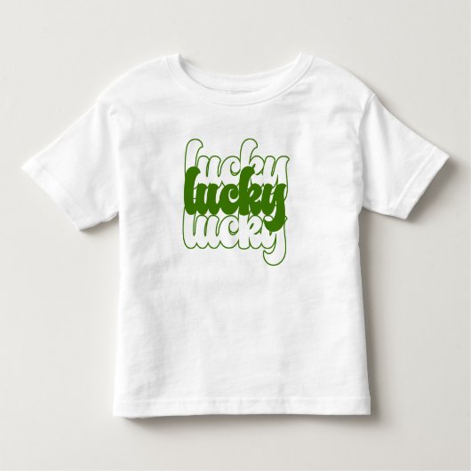 St Patrick's Day Green Retro 70 Kleinkind T-shirt (Vorderseite)