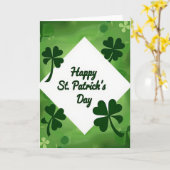 St Patricks Day Green Scene Card Karte (Gelbe Blume)