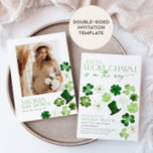 St. Patricks Day Green Shamrock Baby Shower Einladung