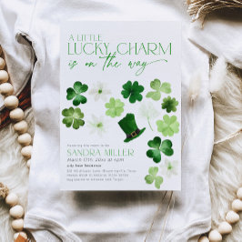 St. Patricks Day Green Shamrock Baby Shower Einladung