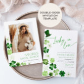 St. Patricks Day Green Shamrock Bridal Shower Einladung