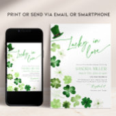 St. Patricks Day Green Shamrock Bridal Shower Einladung
