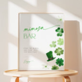 St. Patrick's Day Green Shamrock Mimosa Bar Menu Sockelschild