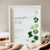 St. Patrick's Day Green Shamrock Mimosa Bar Menu Sockelschild