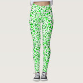 St Patrick's Day Green Shamrocks Confetti Leggings (Vorderseite)