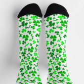 St Patrick's Day Green Shamrocks Confetti Socken (Oben)