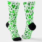 St Patrick's Day Green Shamrocks Confetti Socken (Gewinkelt)