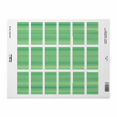 St. Patrick's Day Green Stripes Pattern-54608 Adressaufkleber (Vorne)