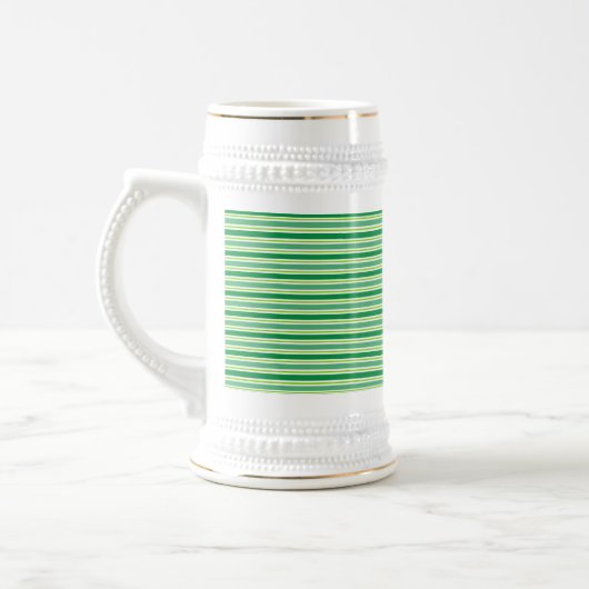 St. Patrick's Day Green Stripes Pattern-54608 Bierglas (Links)