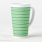 St. Patrick's Day Green Stripes Pattern-54608 Milchtasse (Rechte Ecke)