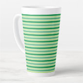 St. Patrick's Day Green Stripes Pattern-54608 Milchtasse (Linke Ecke)