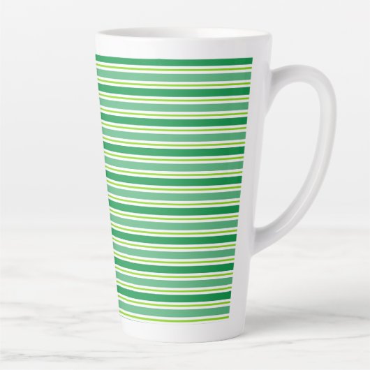 St. Patrick's Day Green Stripes Pattern-54608 Milchtasse (Rechts)