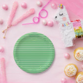 St. Patrick's Day Green Stripes Pattern-54608 Pappteller (Party)