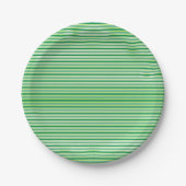 St. Patrick's Day Green Stripes Pattern-54608 Pappteller (Vorderseite)