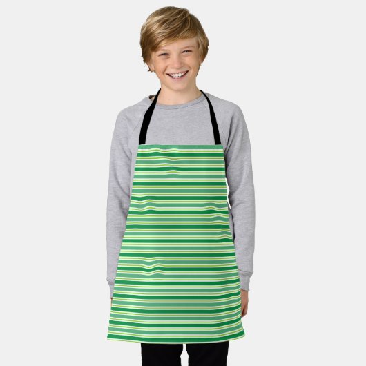 St. Patrick's Day Green Stripes Pattern-54608 Schürze (Getragen)