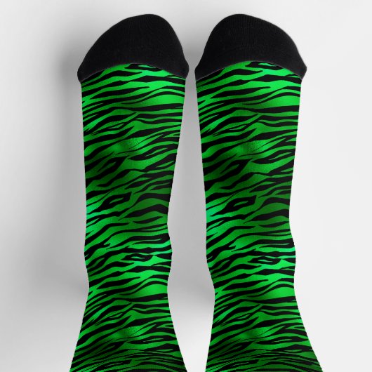 St. Patrick's Day Green Tiger Streifen Socken (Oben)