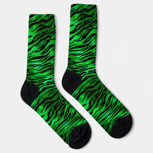 St. Patrick's Day Green Tiger Streifen Socken (Rechts)