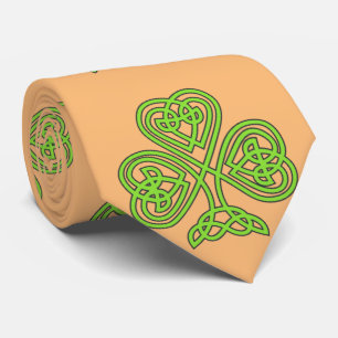 St. Patrick's Day Green Trinity Knot Kleeblatt Kra Krawatte
