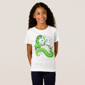 St. Patrick's Day Green Unicorn Clover Hearts T-Shirt (Vorne ganz)
