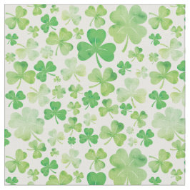 St Patricks Day Green Watercolor Kleeblatt Design Stoff
