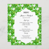 St. Patrick's Day Green Wedding Menu (Vorne/Hinten)