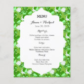 St. Patrick's Day Green Wedding Menu (Vorderseite)
